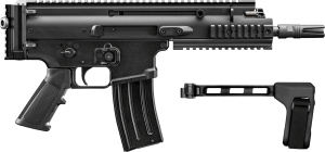 FN 38101884 SCAR 15P 5.56x45mm 10+1 7.50" Black Black Anodized Picatinny Rail Aluminum Receiver SB Tactical Brace