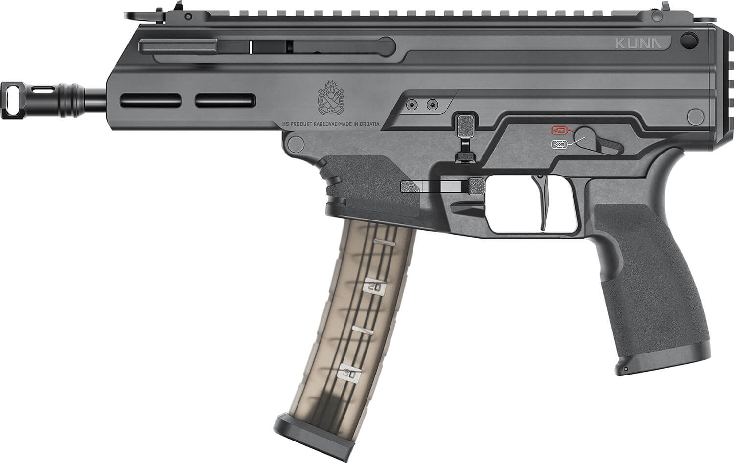 Springfield Armory KN9069B Kuna 9mm Luger 30+1 6.12" Black Melonite Steel Barrel M-LOK Handguard Black Hardcoat Anodize Aluminum/Polymer Picatinny Rail Receiver Picatinny Rail End Plate AR Style Grip - Image 2