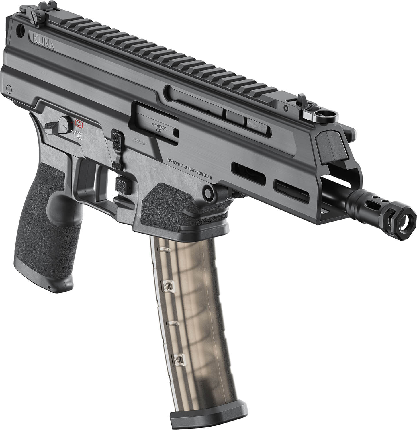 Springfield Armory KN9069B Kuna 9mm Luger 30+1 6.12" Black Melonite Steel Barrel M-LOK Handguard Black Hardcoat Anodize Aluminum/Polymer Picatinny Rail Receiver Picatinny Rail End Plate AR Style Grip - Image 3