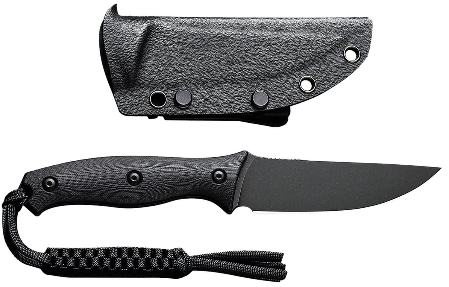 Civivi Knives C23041-1 Stormridge 3.92" Fixed Straight Back Plain Black Stonewashed Nitro-V Steel Blade Black Textured G10 Handle - Image 2