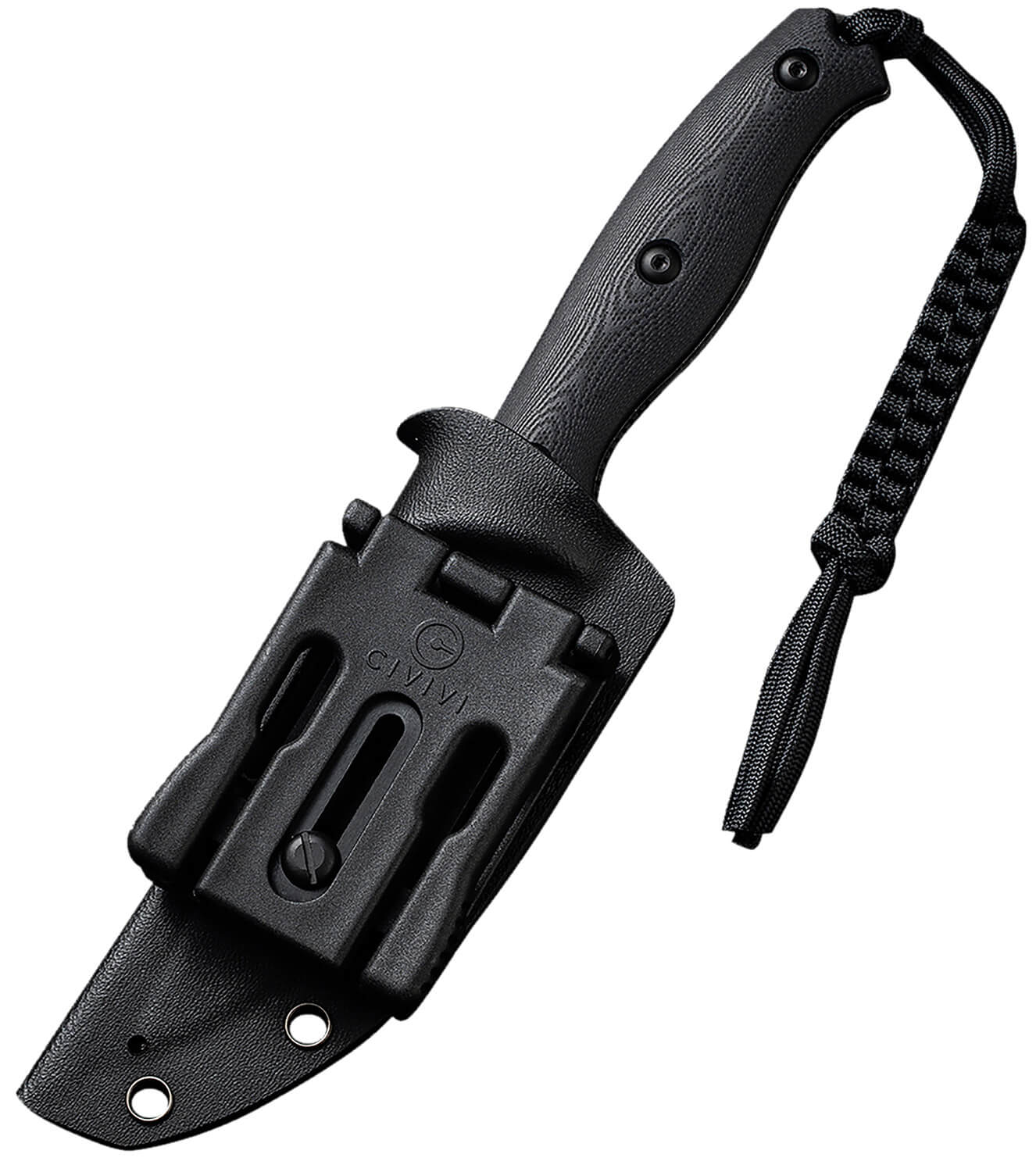 Civivi Knives C23041-1 Stormridge 3.92" Fixed Straight Back Plain Black Stonewashed Nitro-V Steel Blade Black Textured G10 Handle - Image 3
