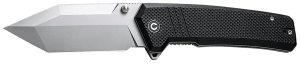 Civivi Knives C23024-1 Bhaltair 3.98" Folding Tanto Plain Stonewashed 14C28N Steel Blade Black Textured G10 Handle