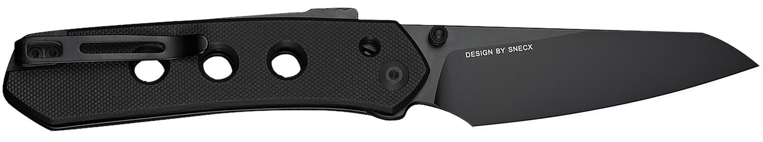 Civivi Knives C22036-1 Vision FG 3.54" Folding Tanto Plain Black Nitro-V Steel Blade Black Textured G10 Handle - Image 2