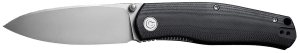 Civivi Knives C22007-1 Sokoke EDC 3.35" Folding Drop Point Plain Bead Blasted 14C28N Steel Blade Black G10 Handle