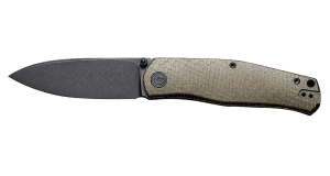 Civivi Knives C22007-2 Sokoke EDC 3.35" Folding Drop Point Plain Black Stonewashed 14C28N Steel Blade Green Textured Burlap Micarta Handle