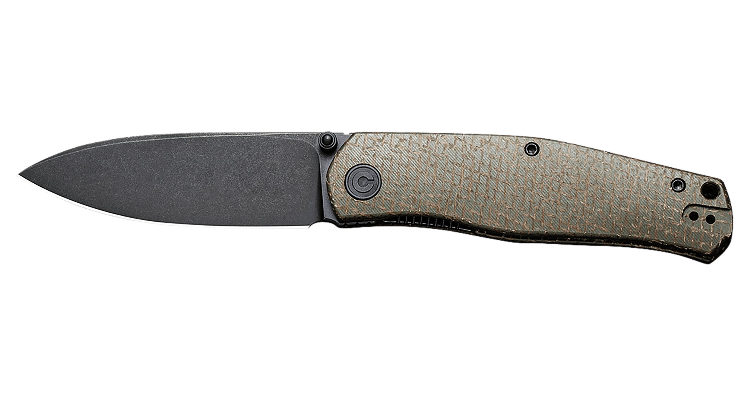 Civivi Knives C22007-2 Sokoke EDC 3.35" Folding Drop Point Plain Black Stonewashed 14C28N Steel Blade Green Textured Burlap Micarta Handle