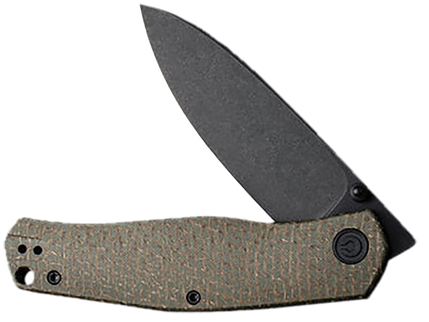 Civivi Knives C22007-2 Sokoke EDC 3.35" Folding Drop Point Plain Black Stonewashed 14C28N Steel Blade Green Textured Burlap Micarta Handle - Image 3