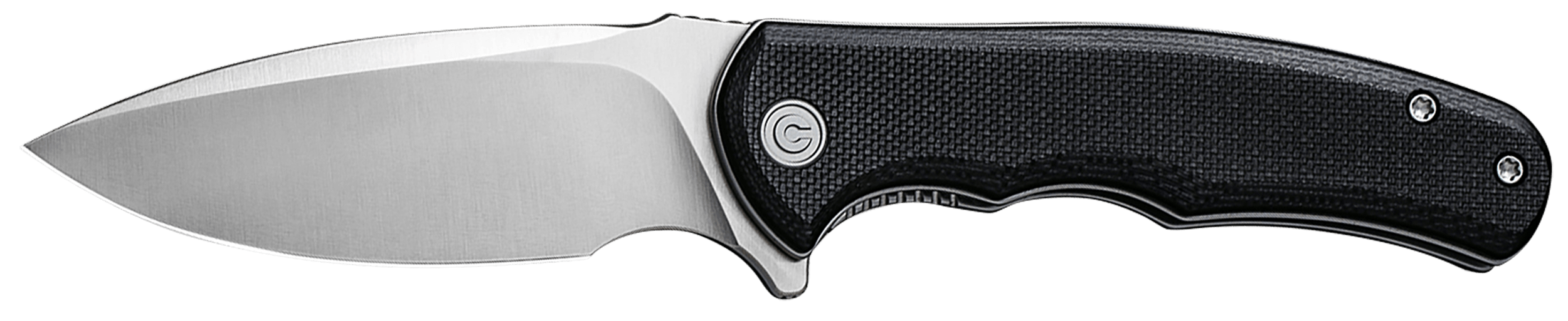 Civivi Knives C18026C-2 Praxis Mini 2.98" Folding Drop Point Plain Satin D2 Steel Blade Black Textured G10 Handle