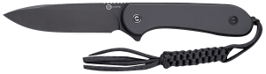 Civivi Knives C2105A Elementum 3.98" Fixed Plain Black Stonewashed D2 Steel Blade 4.50" Black G10 Handle