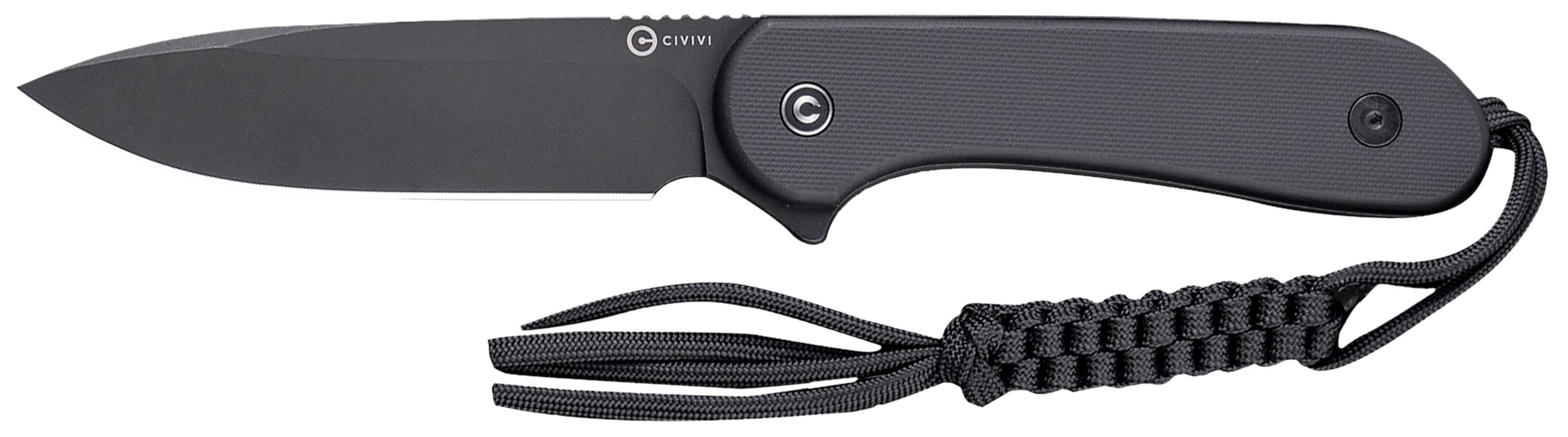Civivi Knives C2105A Elementum 3.98" Fixed Plain Black Stonewashed D2 Steel Blade 4.50" Black G10 Handle
