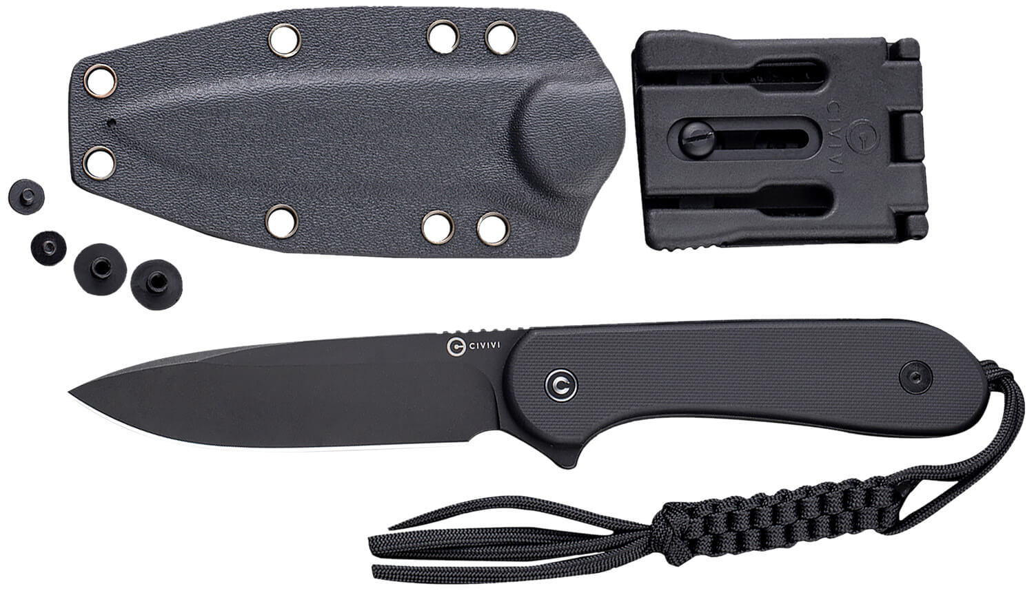 Civivi Knives C2105A Elementum 3.98" Fixed Plain Black Stonewashed D2 Steel Blade 4.50" Black G10 Handle - Image 3