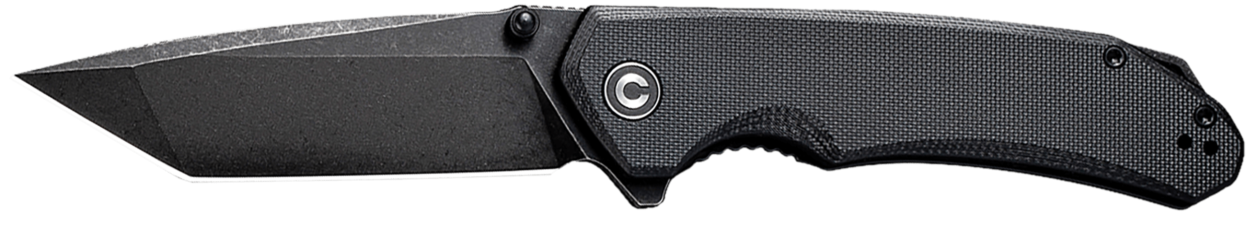 Civivi Knives C2023C Brazen 3.46" Folding Plain Black Stonewashed D2 Steel Blade Black Textured G10 Handle