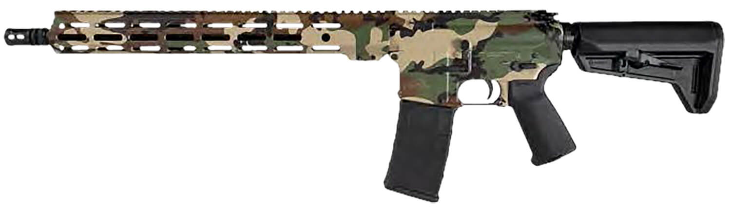 Shark Coast Tactical 300-257-1000-54 M-81 5.56 NATO 30+1 16" Black Nitride Threaded Barrel M-81 Woodland Camo Cerakote Picatinny Rail Aluminum Receiver M-LOK Handguard Magpul SL-K Black Polymer Stock Black Polymer Grip Right Hand - Image 2