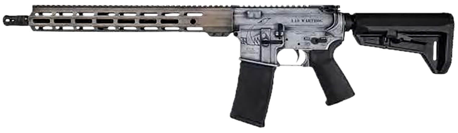 Shark Coast Tactical 300-254-1000-20 A-10 Warthog 5.56 NATO 30+1 16" Nitride Threaded Barrel Distressed Gray & Tan Cerakote w/WWII Fighter Plane-Style Engraving Picatinny Rail Aluminum Receiver M-LOK Handguard Magpul SL-K Black Polymer Stock - Image 2