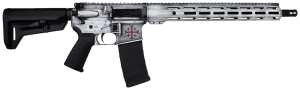 Shark Coast Tactical 300-154-1000-11 Templar  5.56 NATO 30+1 16" Nitride Threaded Barrel  Distressed White Cerakote w/Templar & Crusader Engraving Picatinny Rail Aluminum Receiver  M-LOK Handguard  Magpul SL-K Black Polymer Stock  Black Polymer Grip