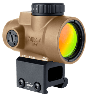Trijicon 2200328 MRO SD  Coyote Tan 1x25mm 2 MOA Red Dot Reticle Lower 1/3 Co-Witness Mount