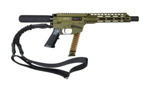 FREEDOM ORDNANCE FX9P10T-ODG FX9 9mm Luger 31+1 10" Black Nitride Stainless Steel Barrel M-LOK Handguard Black Anodized Aluminum Picatinny Rail Receiver OD Green Pistol Tube AR15 Grip Right Hand