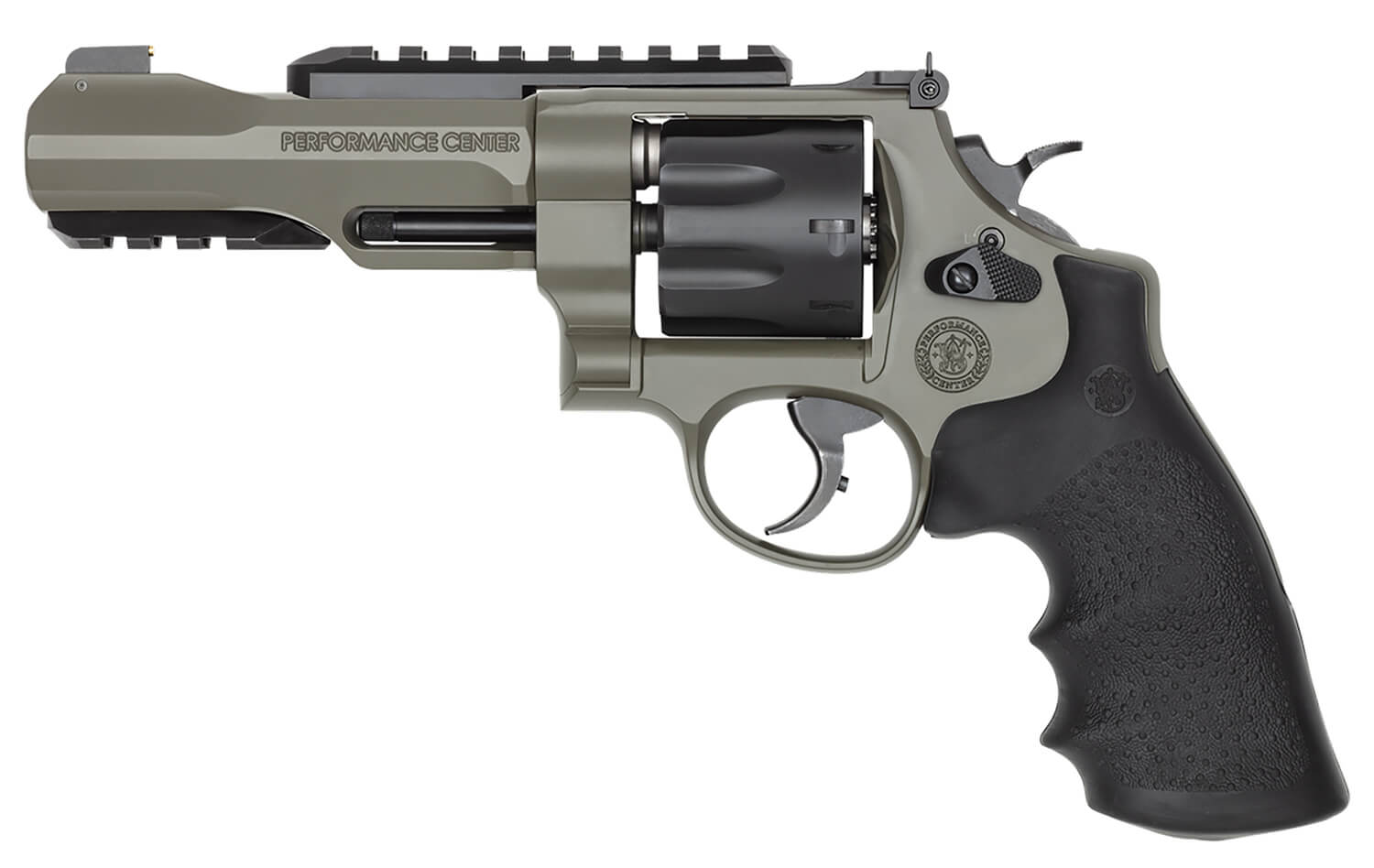 Smith & Wesson 14449 PC Model 327 TRR8 357 Mag 38 Special +P 8 Shot 5" Elite Series Moss Cerakote Stainless Steel Barrel Black Cylinder Elite Series Moss Cerakote Scandium Alloy Frame Black Finger Grooved Grip Equipment Rails - Image 2