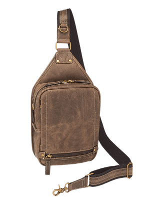 Gun Tote'n Mamas/Kingport GTM-CZY/110 Brown Leather Cross-Body Bag