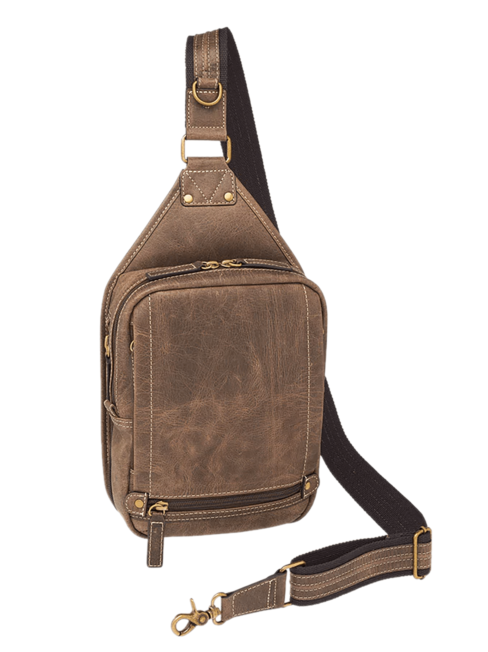 Gun Tote'n Mamas/Kingport GTM-CZY/110 Brown Leather Cross-Body Bag