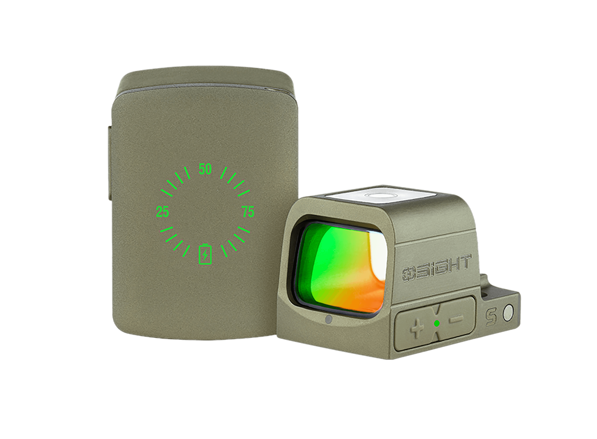 Osight OSIGHTOG S Olive Drab Green 1x2 MOA Red Dot/32 MOA Circle Reticle