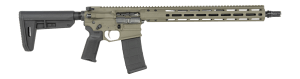 Cobalt Kinetics CKPROLITE55616CKG Pro Lite 5.56 NATO 30+1 16" Black Melonite Barrel CK Green Aluminum Receiver w/Picatinny Rail M-LOK Handguard Black Polymer SB Tactical SBA3 Brace Black Polymer Grip