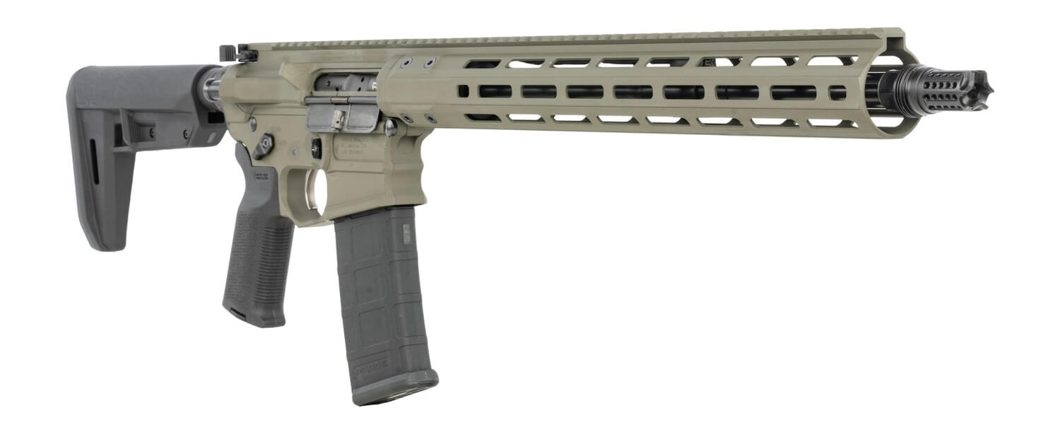 Cobalt Kinetics CKPROLITE55616CKG Pro Lite 5.56 NATO 30+1 16" Black Melonite Barrel CK Green Aluminum Receiver w/Picatinny Rail M-LOK Handguard Black Polymer SB Tactical SBA3 Brace Black Polymer Grip - Image 3
