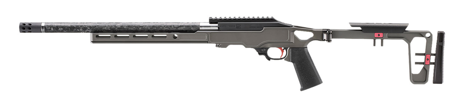 Ruger 31233 10/22 Carbon Fiber GunStuff Exclusive Carbine 22 LR 10+1 16.10" Satin Caron/SS Threaded Barrel Gray Anodized Picatinny Rail Aluminum Receiver ARCA Swiss/M-LOK Handguard Gray Birch Chassis - Image 2