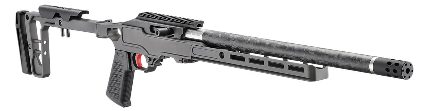 Ruger 31233 10/22 Carbon Fiber GunStuff Exclusive Carbine 22 LR 10+1 16.10" Satin Caron/SS Threaded Barrel Gray Anodized Picatinny Rail Aluminum Receiver ARCA Swiss/M-LOK Handguard Gray Birch Chassis - Image 3