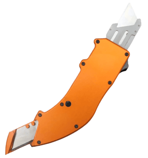 Templar Knife Squire Utility OTF Razor Plain Orange Anodized 5.38" Aluminum Handle