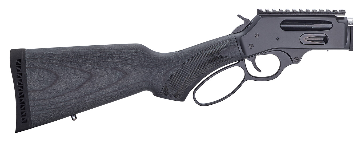 Henry H012MH SPD Hush Series 38 Special 357 Mag 7+1 16.50" Carbon Fiber Wrapped Threaded Barrel Blued Aluminum Receiver w/Picatinny Rail M-LOK Handguard Matte Dark Gray Buttstock Hardwood Laminate Stock Ambidextrous - Image 3
