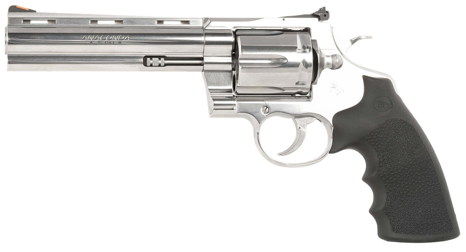 Colt Mfg ANACONDASP6RTS45C Anaconda 45 Colt (Long Colt) 6rd Shot 6" Stainless Vent Rib Barrel Cylinder & Frame Black Grip - Image 2