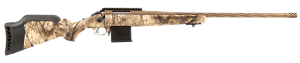 Ruger 46990 American II  Full Size 204 Ruger 10+1 22″ Burnt Bronze Cerakote Spiral Fluted Threaded Barrel & Steel Receiver w/Picatinny Rail  Dipped GoWild I-M Camo Adj LOP Synthetic Stock