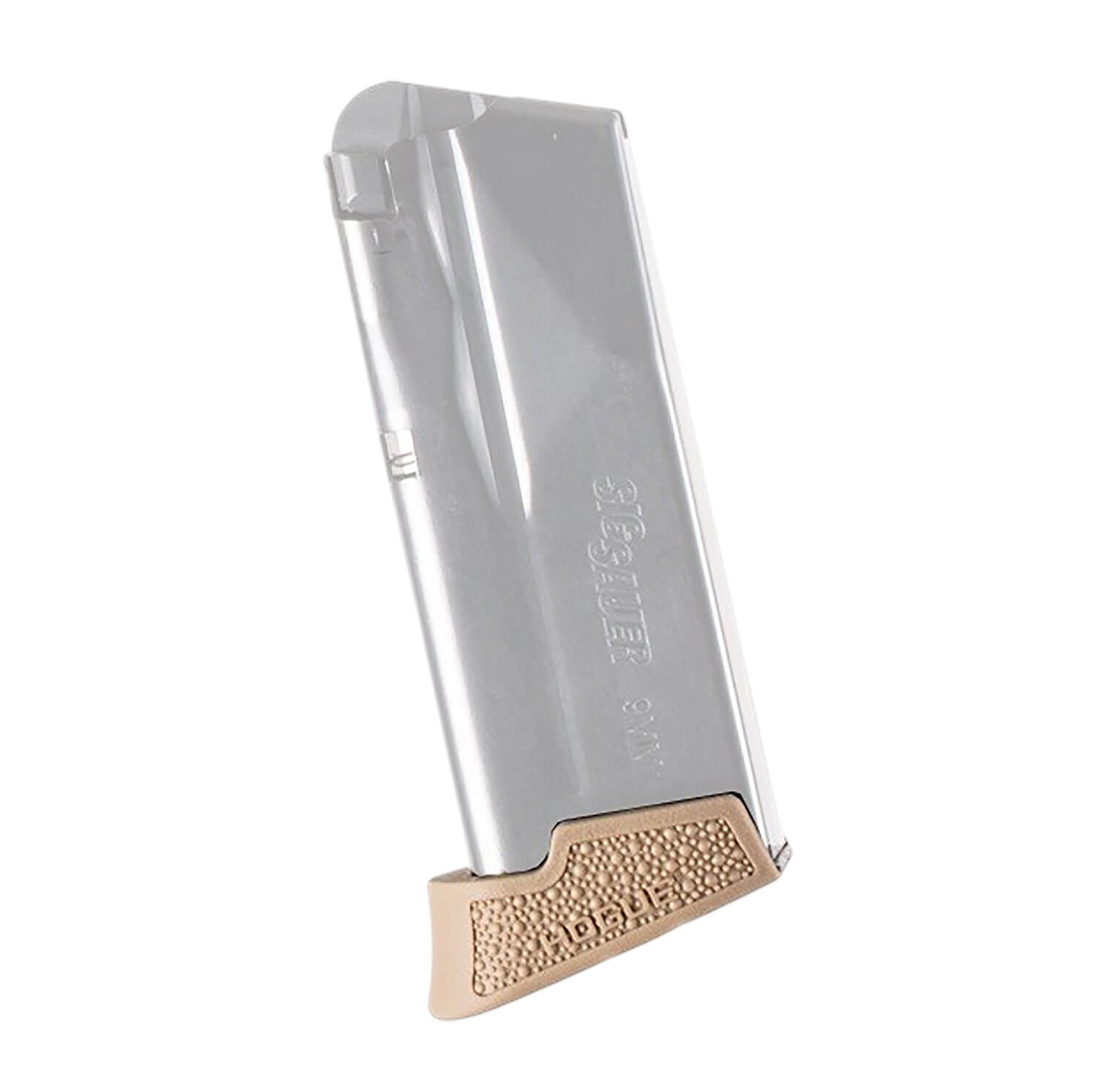 Hogue 18023 OverMolded Extension Base Pad Cobblestone Fits Sig Sauer P365 10rd FDE Rubber - Image 2
