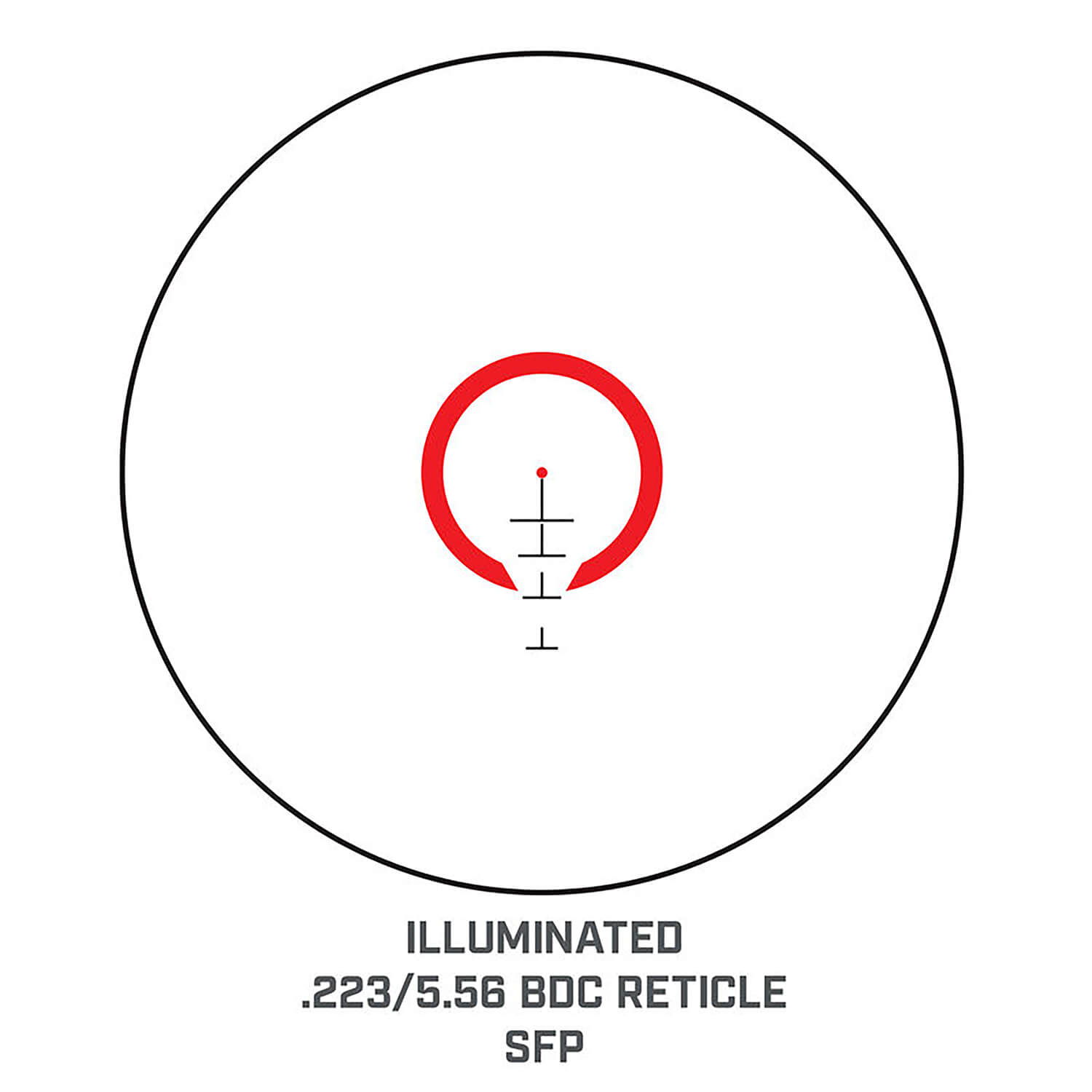 Bushnell AR71624I AR Black 1-6x24mm 30mm Tube Illuminated .223/5.56 BDC Reticle - Image 3