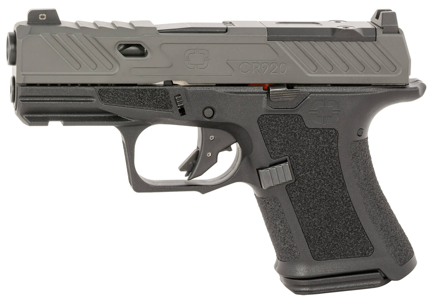 Shadow Systems SS-4040-SM22 CR920 Elite Sub-Compact Frame 9mm Luger 10+1 3.41" Black Nitride Match Grade/Spiral Fluted Barrel Smoke Gray Cerakote Stainless Steel Optic Cut/Serrated/Window Cut Slide Black Polymer Frame w/Picatinny Rail - Image 2