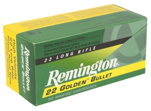 Remington Ammunition R21006 Golden Bullet  22LR 40gr Round Nose 50 Per Box/10 Case