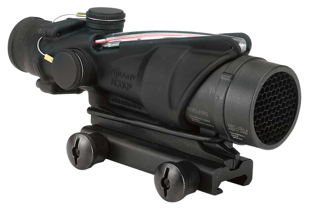 Trijicon 100230 ACOG Black Hardcoat Anodized 4x32mm Illuminated Red Chevron Reticle
