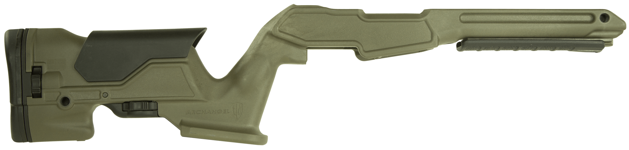 Archangel AAP1022OD Precision Stock OD Green Synthetic Fixed with Adjustable Cheek Riser for Ruger 10/22