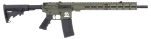 Great Lakes Firearms GL15223ODG AR-15 223 Wylde 30+1 16" Black Nitride Threaded Barrel OD Green Cerakote Aluminum Receiver w/Picatinny Rail M-LOK Handguard Adjustable Black Polymer Stock Mil-Spec Grip