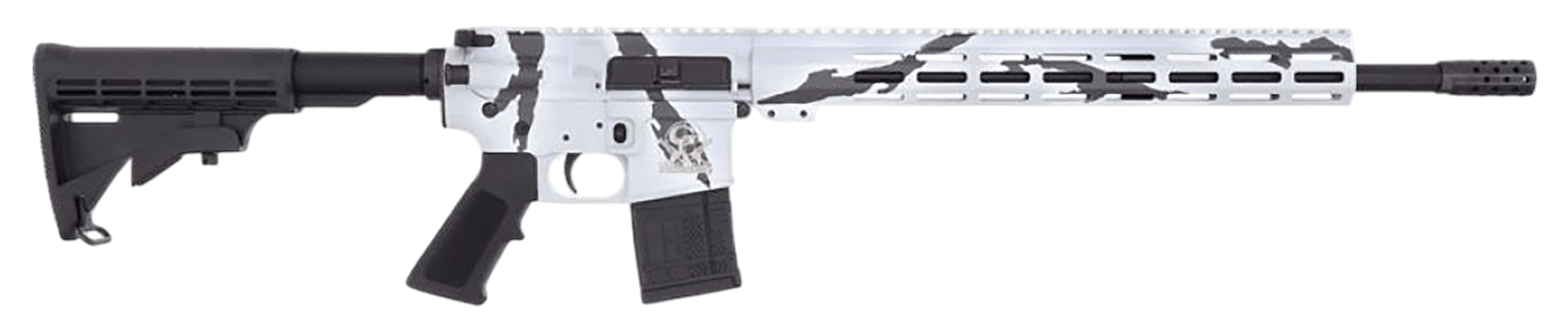 Great Lakes Firearms GL15223PSNO AR-15 223 Wylde 30+1 16" Black Nitride Threaded Barrel Pursuit Snow Cerakote Aluminum Receiver w/Picatinny Rail M-LOK Handguard Adjustable Black Polymer Stock Mil-Spec Grip