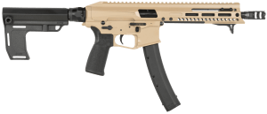 Patriot Ordnance Factory 2138 Phoenix 9mm Luger 35+1 8" Black Nitride Threaded Barrel M-LOK Handguard Flat Dark Earth Cerakote Receiver w/Picatinny Rail Polymer MFT Stabilizer Brace MFT Grip Ambidextrous