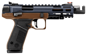 Beretta USA JB22TACMET10MY1 B Series  Full Size Frame 22 LR 10+1 5.25" Threaded Compensator Barrel w/M-LOK Barrel Shroud  Gray Cerakote Slide w/Picatinny Rail  Bronze Cerakote Metal Frame w/Picatinny Rail  Black Interchangeable Grip Panels Grip