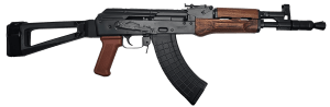 Pioneer Arms AK0031FTAKTFW Hellpup 7.62x39mm 30+1 11.73" Black Threaded Barrel Receiver w/Side Mounted Optic Rail Black Polymer SB Tactical AKTF Side Folding Triangle Pistol Brace Wood Grip Right Hand