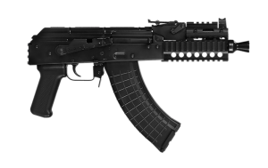 Pioneer Arms AK0031KPRO Micro Hellpup Pro 7.62x39mm 30+1 7" Blued Threaded Barrel Quad Picatinny Rail Handguard Blued Steel Receiver w/Side Mounted Optic Rail Black Plastic Grip Rear Picatinny Rail Right Hand