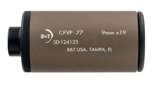 B&T Firearms SD-124123-US-JET-FDE DT Jet Mini Wipe Suppressor 9mm Coyote Tan 13.5x1 LH
