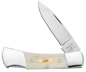 Case 11026 Lockback  Folding Drop Point Plain Tru-Sharp SS Blade  Smooth Natural Bone Handle