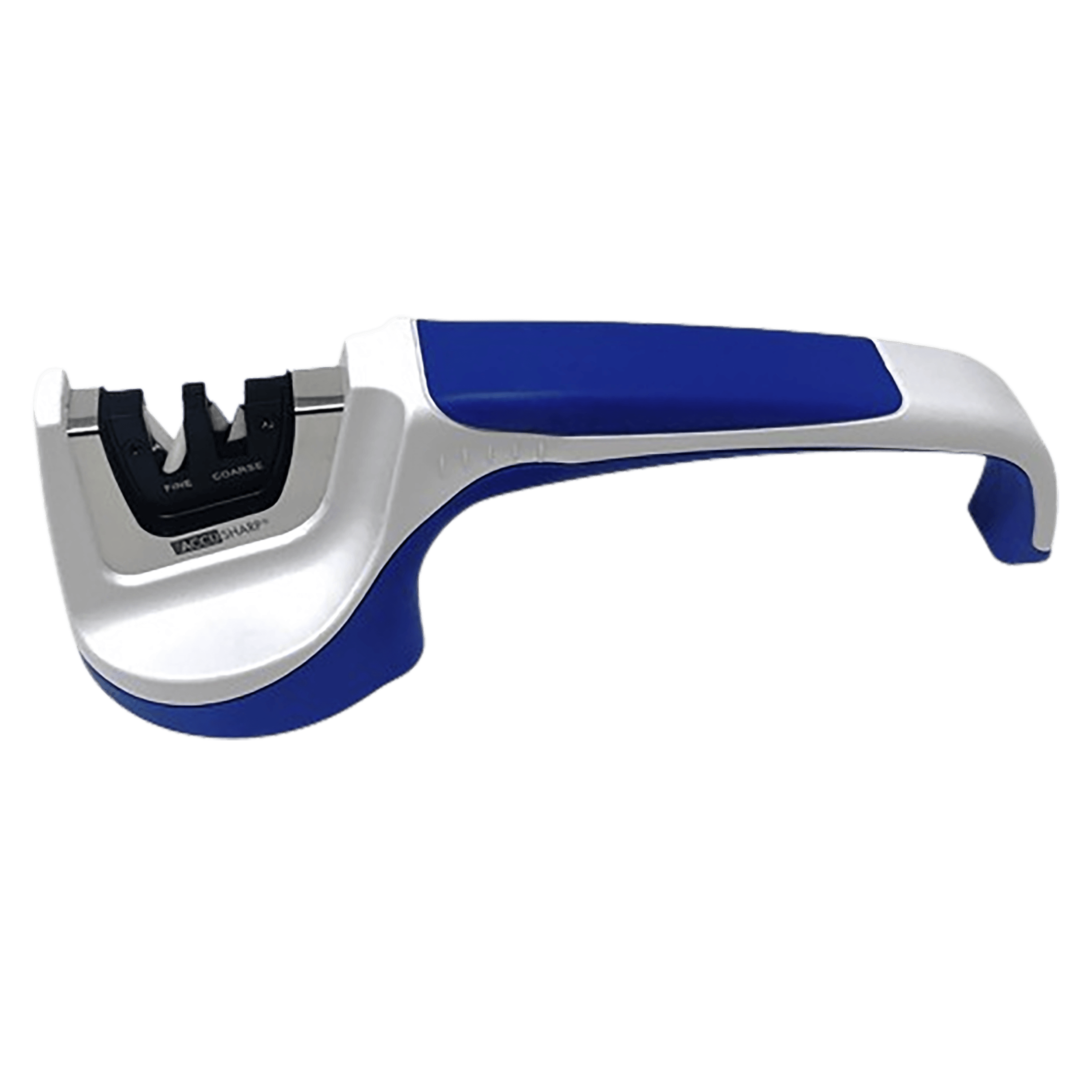 AccuSharp 036C Knife Sharpener Pull Through Blue/White Hand Held Diamond Tungsten Carbide Sharpener Ergonomic Handle
