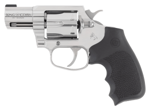 Colt Mfg KCOBRASB2RBBS King Cobra  357 Mag 6rd Shot 2" Stainless Steel Barrel  Cylinder & Frame  Black Hogue Overmolded Grip  Exposed Hammer  DA/SA