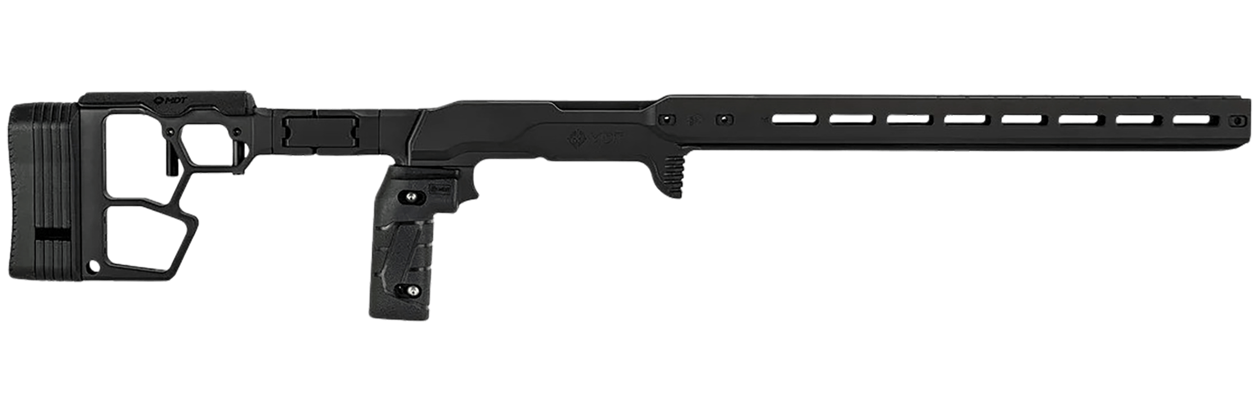 Mdt Sporting Goods Inc 116079BLK ACC Premier Gen2 Chassis Cerakote Black Aluminum Fits Ruger American Rimfire 34.40″ OAL Mdt Sporting Goods Inc 116079BLK ACC Premier Gen2 Chassis Cerakote Black Aluminum Fits Ruger American Rimfire 34.40″ OAL